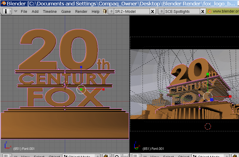 20th century fox logo blender